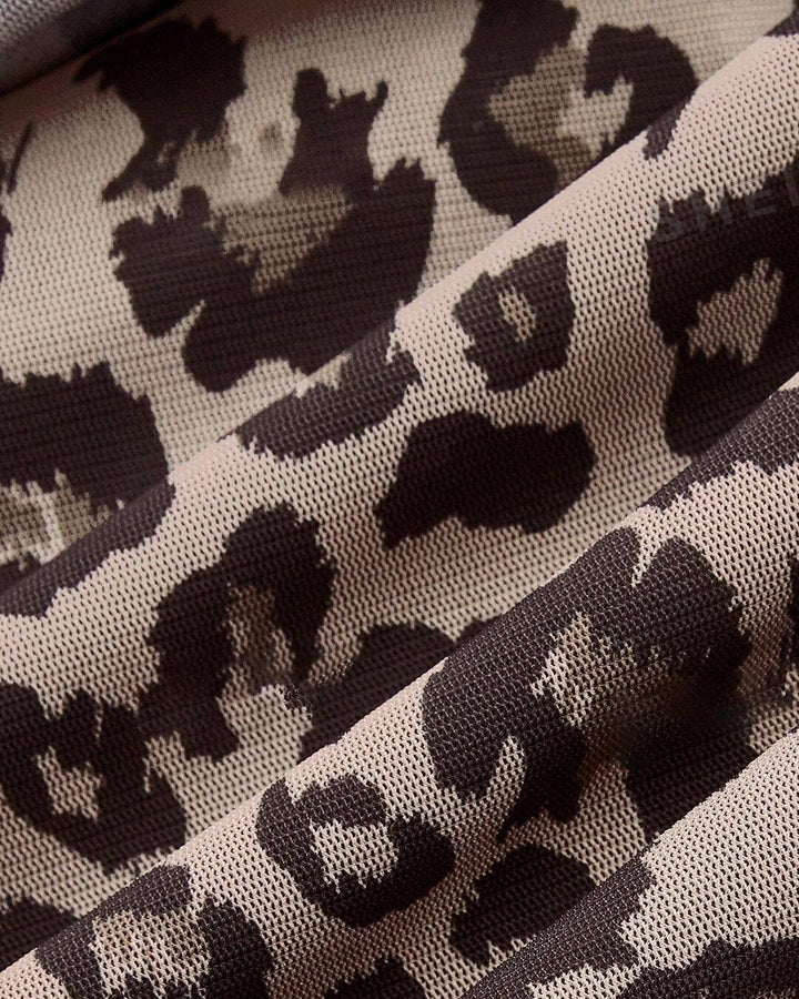 Summer Ultra Short Sexy Leopard Print Halter Dress